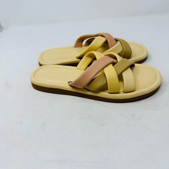 Madewell Leeandra Slide Sandals Size 9 Braided Crisscross Neutral Slip-On - Picture 6 of 11